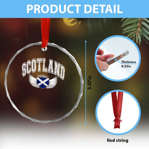 Scotland Soccer Crystal Glass Ornament Retro Vintage Scottish Flag Football Fan