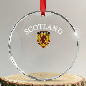 Scotland Soccer Crystal Glass Ornament Scottish Rampant Lion Scotland Coat of Arms Banner Football Fan