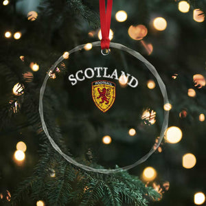 Scotland Soccer Crystal Glass Ornament Scottish Rampant Lion Scotland Coat of Arms Banner Football Fan