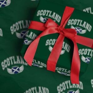 Scotland Soccer Wrapping Paper Roll Retro Vintage Scottish Flag Football Fan