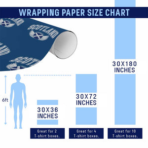 Scotland Soccer Wrapping Paper Roll Retro Vintage Scottish Flag Football Fan