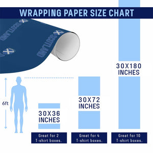 Scotland Soccer Wrapping Paper Roll Vintage SCOT Scottish Flag Graphic Football Fan
