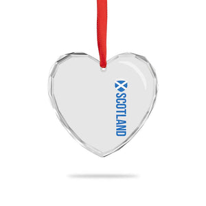 Scotland Soccer Heart Crystal Glass Ornament Vintage SCOT Scottish Flag Graphic Football Fan