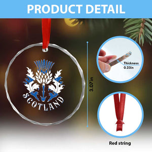 Scotland Thistle Floral Emblem Crystal Glass Ornament Stylized Gothic Heraldry Scottish Heritage Pride TS02 Print Your Wear