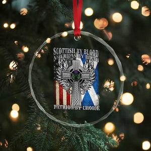 Scottish American Crystal Glass Ornament Scottish By Blood American By Birth Patriot By Choice TS11 Print Your Wear