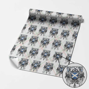 Scottish Heritage Crest Gothic Wrapping Paper Roll Medieval Flag and Sword Celtic Pride TS02 Christmas Plaid Print Your Wear