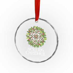 Scottish Merry Christmas Crystal Glass Ornament Nollaig Chridhel Celtic Xmas Mistletoe TS11 Print Your Wear