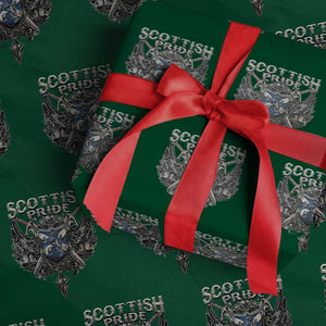 Scottish Pride Celtic Scotland Lion Rampant Wrapping Paper Roll TS11 Green Print Your Wear