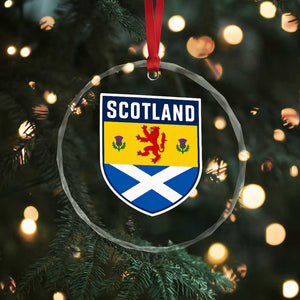Scottish Rampant Lion Scotland Coat of Arms National Pride Crystal Glass Ornament