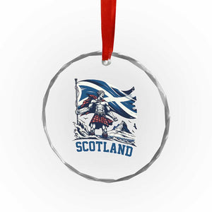 Scottish Warrior Crystal Glass Ornament Brave Highland Hero Scotland Flag TS02 Print Your Wear