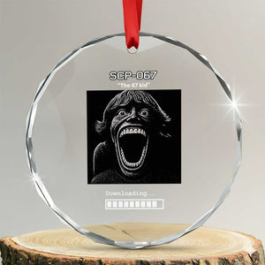 SCP 67 Mason The 6 7 Kid Meme Crystal Glass Ornament Six Seven Boy Horror Edit TS02 Transparent Glass 3'' Circle Print Your Wear