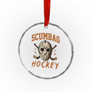 Scumbag Hockey Goalie Mask Distressed Sports Graphic Crystal Glass Ornament TS02 Print Your Wear