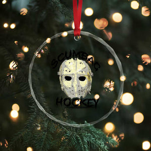 Scumbag Hockey Goalie Mask Vintage Graphic Crystal Glass Ornament TS02 Print Your Wear