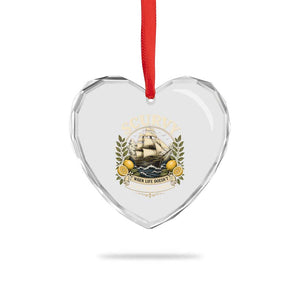 Scurvy When Life Doesnt Give You Lemons Heart Crystal Glass Ornament Funny Pirate Lemon Vitamin C