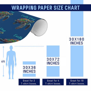Sea Turtle Earth Day Wrapping Paper Roll Save The Earth TS02 Print Your Wear