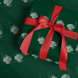 Seashell Bra Wrapping Paper Roll Mermaid Cute Summer Beach Vacation TS10 Green Print Your Wear