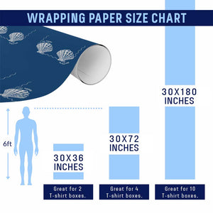 Seashell Bra Wrapping Paper Roll Mermaid Cute Summer Beach Vacation TS10 Print Your Wear