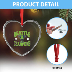 Seattle Champions 2026 Heart Crystal Glass Ornament Retro Gameday Team Fan TS10 Print Your Wear