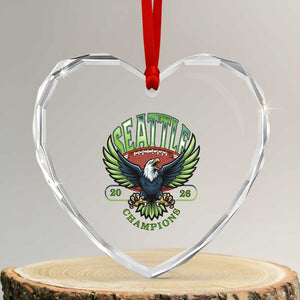 Seattle Champions Fan Pride Heart Crystal Glass Ornament Gift For Football Lovers TS12 Transparent Glass 3'' Heart Print Your Wear