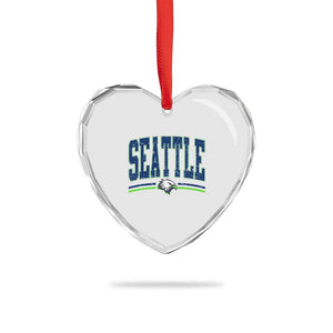 Seattle City Pride Heart Crystal Glass Ornament Vintage Game Day Sports Fan Style TS02 Print Your Wear