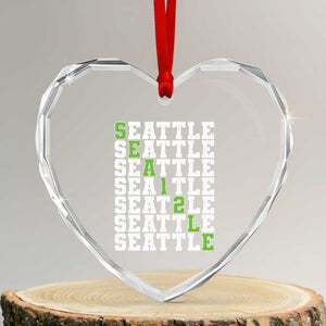Seattle Fan 12 Athletic Number Heart Crystal Glass Ornament City Football Game Day TS11 Transparent Glass 3'' Heart Print Your Wear