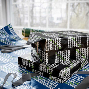 Seattle Fan 12 Athletic Number Wrapping Paper Roll City Football Game Day TS11 Black Print Your Wear
