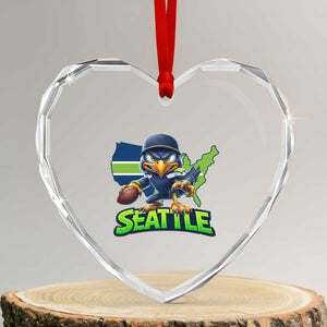 Seattle Fan Pride Heart Crystal Glass Ornament Gift For Sports Lover TS12 Transparent Glass 3'' Heart Print Your Wear