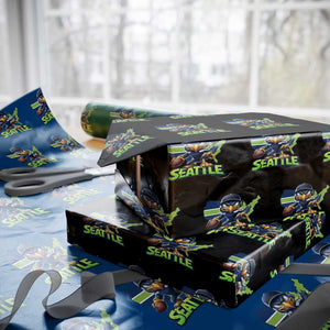 Seattle Fan Pride Wrapping Paper Roll Gift For Sports Lover TS12 Black Print Your Wear