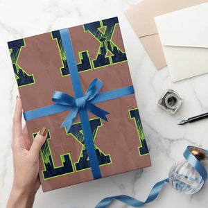 Seattle LX Game Day Washington Space Needle Skyline Wrapping Paper Roll TS11 Mocha Print Your Wear