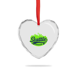 Seattle Pride Skyline Football Lover Heart Crystal Glass Ornament Game Day Sports Fan TS02 Print Your Wear