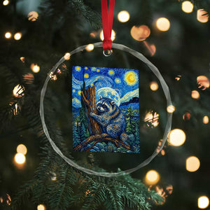 Seattle Trash Panda Starry Night Graphic Crystal Glass Ornament Funny Short King Raccoon