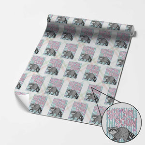 See Ya Soon Raccoon Wrapping Paper Roll Funny Last Day of School TS14 Christmas Plaid Print Your Wear