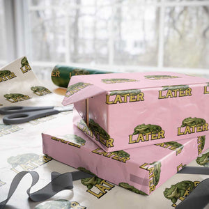 See You Later Alligator Wrapping Paper Roll Funny Teacher Meme Viral Quote TS10 Light Pink Print Your Wear