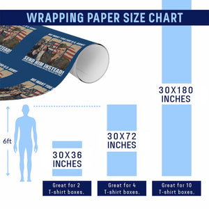 Send Barron Wrapping Paper Roll We Want You For US Army TS14 Print Your Wear