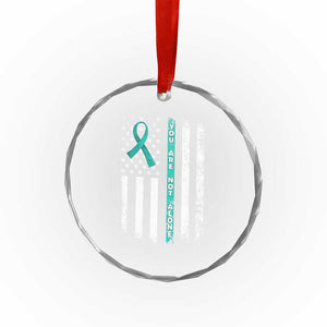 Sexual Assault Awareness Crystal Glass Ornament You Are Not Alone Ribbon Flag TS14 Print Your Wear