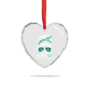 Sexual Assault Awareness Heart Crystal Glass Ornament In April We Wear Teal Women TS10 Print Your Wear