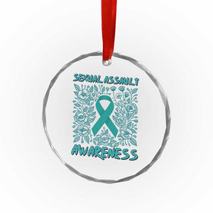 Sexual Assault Awareness Month Crystal Glass Ornament TS14 Print Your Wear