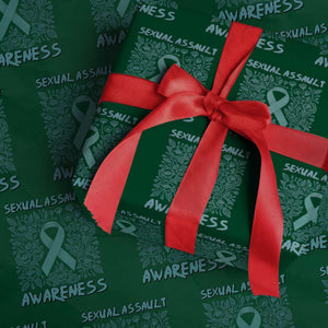 Sexual Assault Awareness Month Wrapping Paper Roll TS14 Green Print Your Wear
