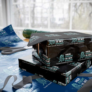 Sexual Assault Awareness Wrapping Paper Roll Her Fight is My Fight TS14 Black Print Your Wear