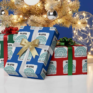Sexual Assault Awareness Wrapping Paper Roll In April We Wear Teal Ribbon TS14 Print Your Wear