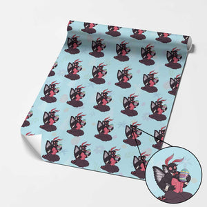 Sexy Easter Bunny Mothman Wrapping Paper Roll Cryptid Humor Gift TS12 Light Blue Print Your Wear