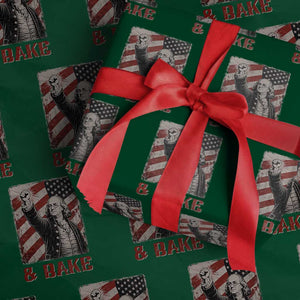 Shake And Bake Benjamin Franklin 4th of July Couple Matching Wrapping Paper Roll