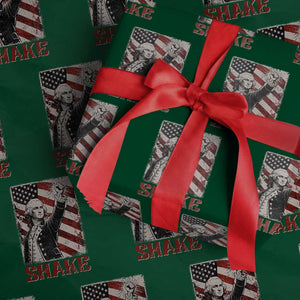 Shake And Bake George Washington 4th of July Couple Matching Wrapping Paper Roll