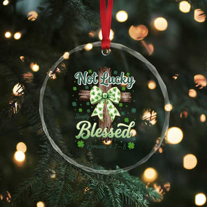 Shamrock Cross Irish St Patrick's Day Crystal Glass Ornament Not Lucky Simply Blessed TS14 Print Your Wear