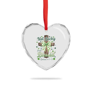 Shamrock Cross Irish St Patrick's Day Heart Crystal Glass Ornament Not Lucky Simply Blessed TS14 Print Your Wear