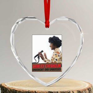Shirley Chisholm Feminist Empowerment Heart Crystal Glass Ornament Unbought And Unbossed TS12 Transparent Glass 3'' Heart Print Your Wear