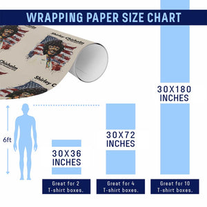 Shirley Chisholm For President 1972 With American Flag Wrapping Paper Roll TS12 Print Your Wear