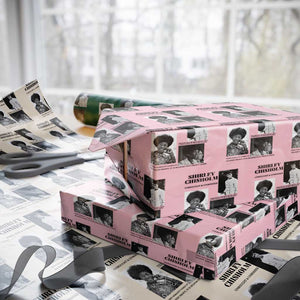 Shirley Chisholm Unbought And Unbossed Wrapping Paper Roll Vintage Feminist Poster TS12 Light Pink Print Your Wear