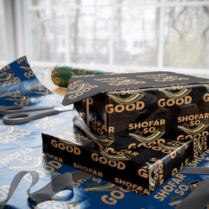 Shofar So Good Wrapping Paper Roll Funny Rosh Hashanah Jewish Holiday Gift TS10 Black Print Your Wear