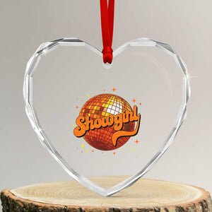 Showgirl Heart Crystal Glass Ornament Orange Show Girl Concert Country Music Fan Gift TS10 Transparent Glass 3'' Heart Print Your Wear